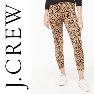 J Crew Leopard Cropped Everyday Leggings Size XL